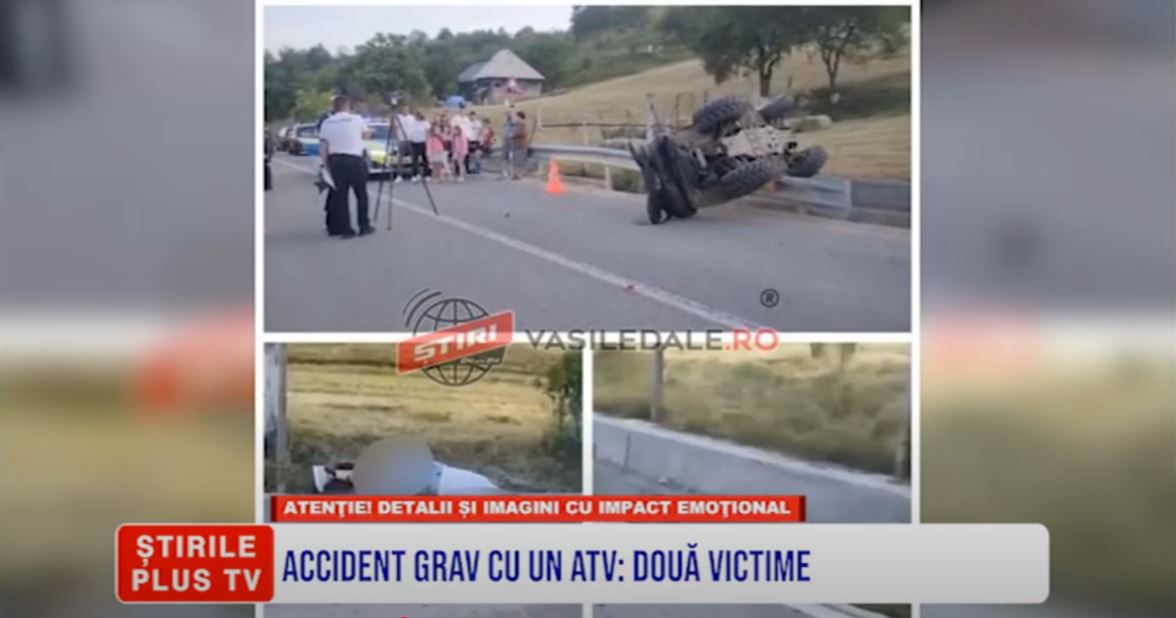 ACCIDENT GRAV CU UN ATV: DOUĂ VICTIME