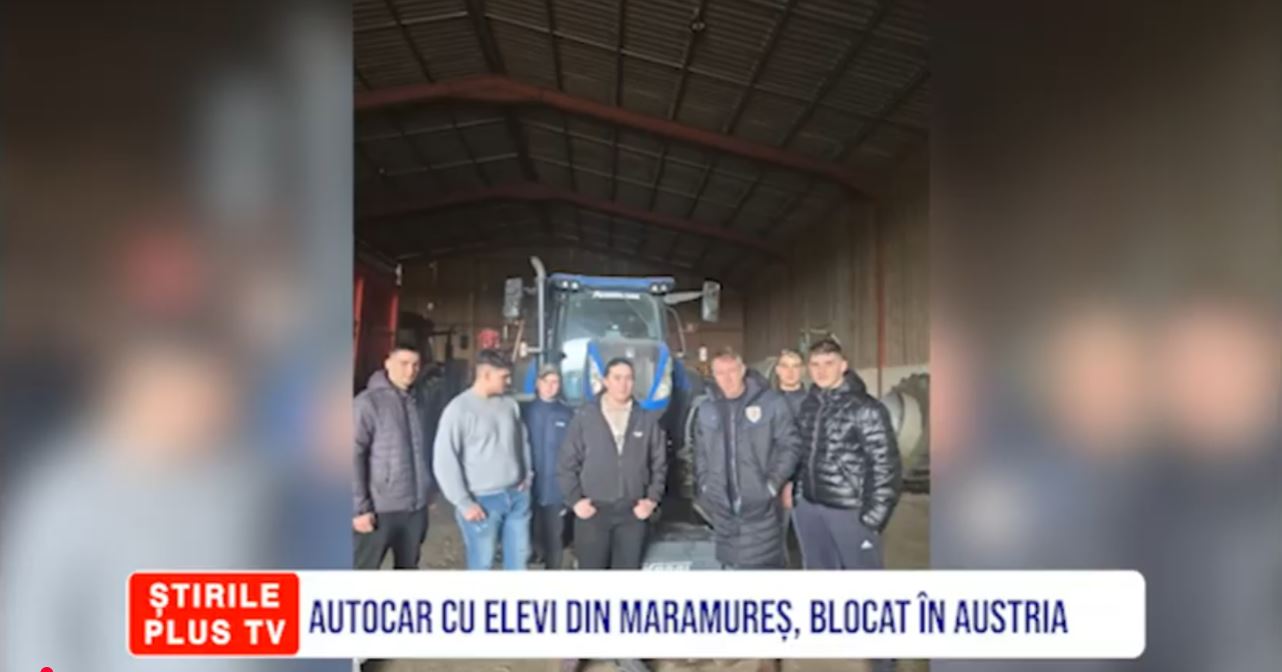 AUTOCAR CU ELEVI DIN MARAMUREȘ, BLOCAT ÎN AUSTRIA