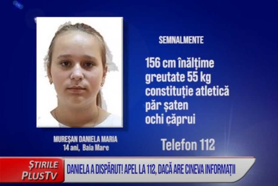 DANIELA A DISPĂRUT! APEL LA 112, DACĂ ARE CINEVA INFORMAȚII