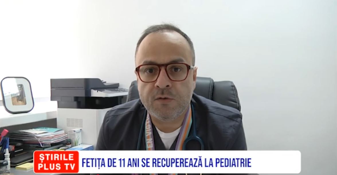 FETIȚA DE 11 ANI SE RECUPEREAZĂ LA PEDIATRIE