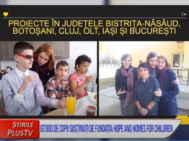 67 000 DE COPII SUSȚINUȚI DE FUNDAȚIA HOPE AND HOMES FOR CHILDREN