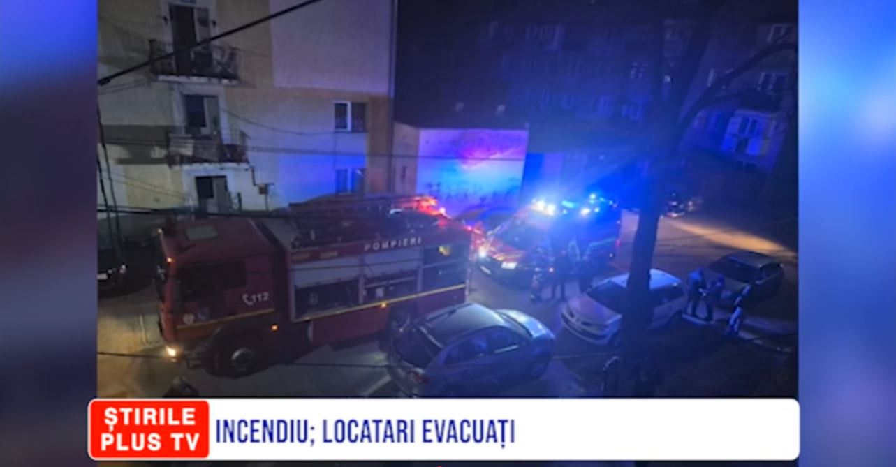 INCENDIU: LOCATARI EVACUAȚI