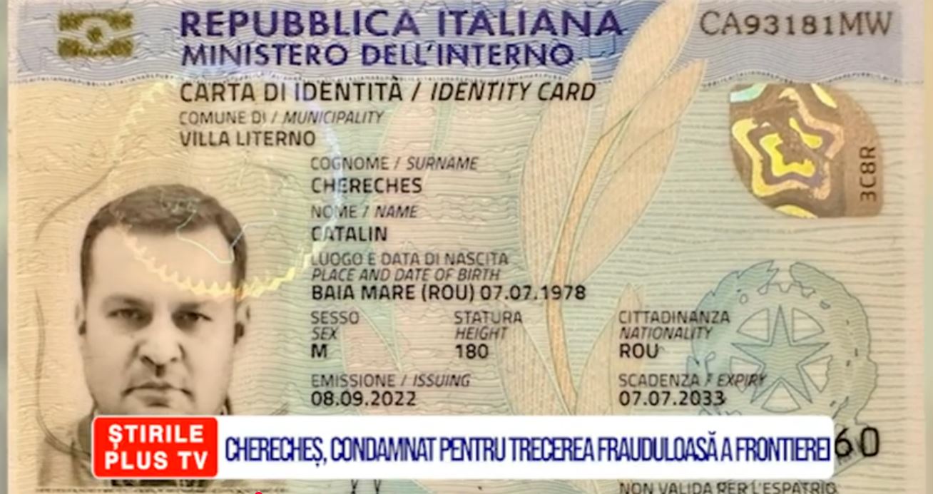 CHERECHEȘ, CONDAMNAT PENTRU TRECEREA FRAUDULOASĂ A FRONTIEREI