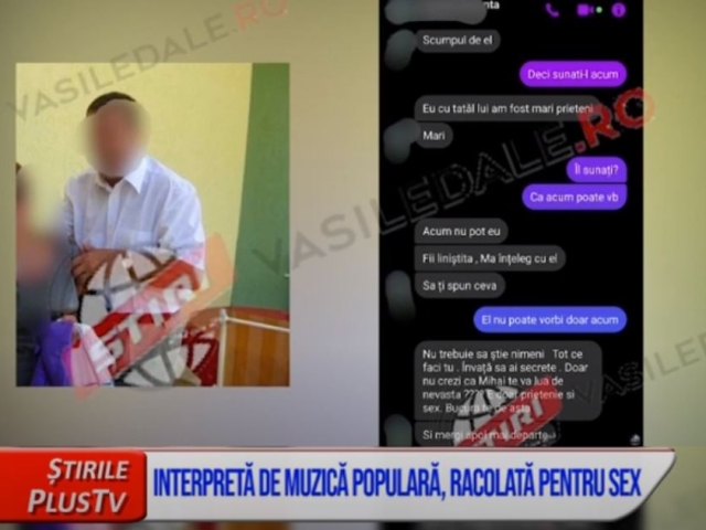 INTERPRETĂ DE MUZICĂ POPULARĂ, RACOLATĂ PENTRU RELAŢII SEXUALE