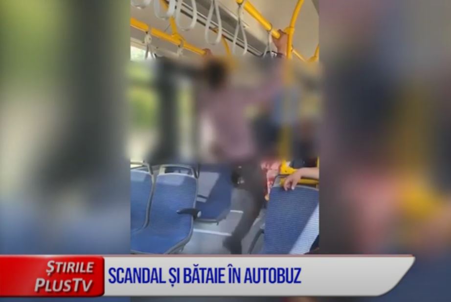 SCANDAL ȘI BĂTAIE ÎN AUTOBUZ