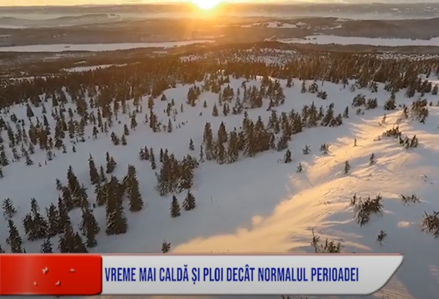 VREME MAI CALDĂ DECÂT NORMALUL PERIOADEI ȘI PLOI