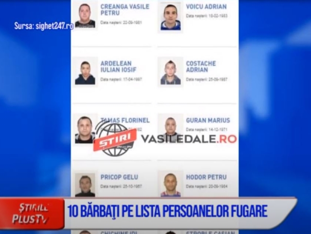 10 BĂRBAŢI, PE LISTA PERSOANELOR FUGARE